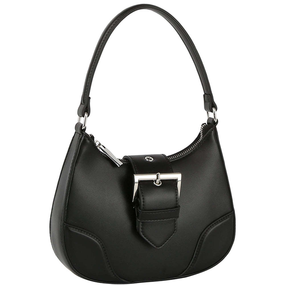 Fashion Buckle Curve Handle Shoulder Bag - Body By J'ne