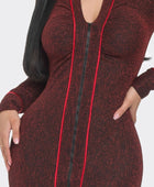 Mock Neck Long Sleeve Mini Dress - Body By J'ne