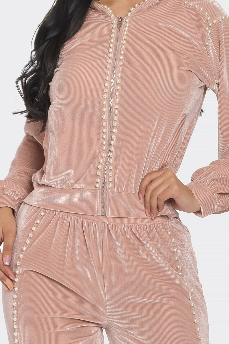 Jogger With Pearls Set - Body By J'ne