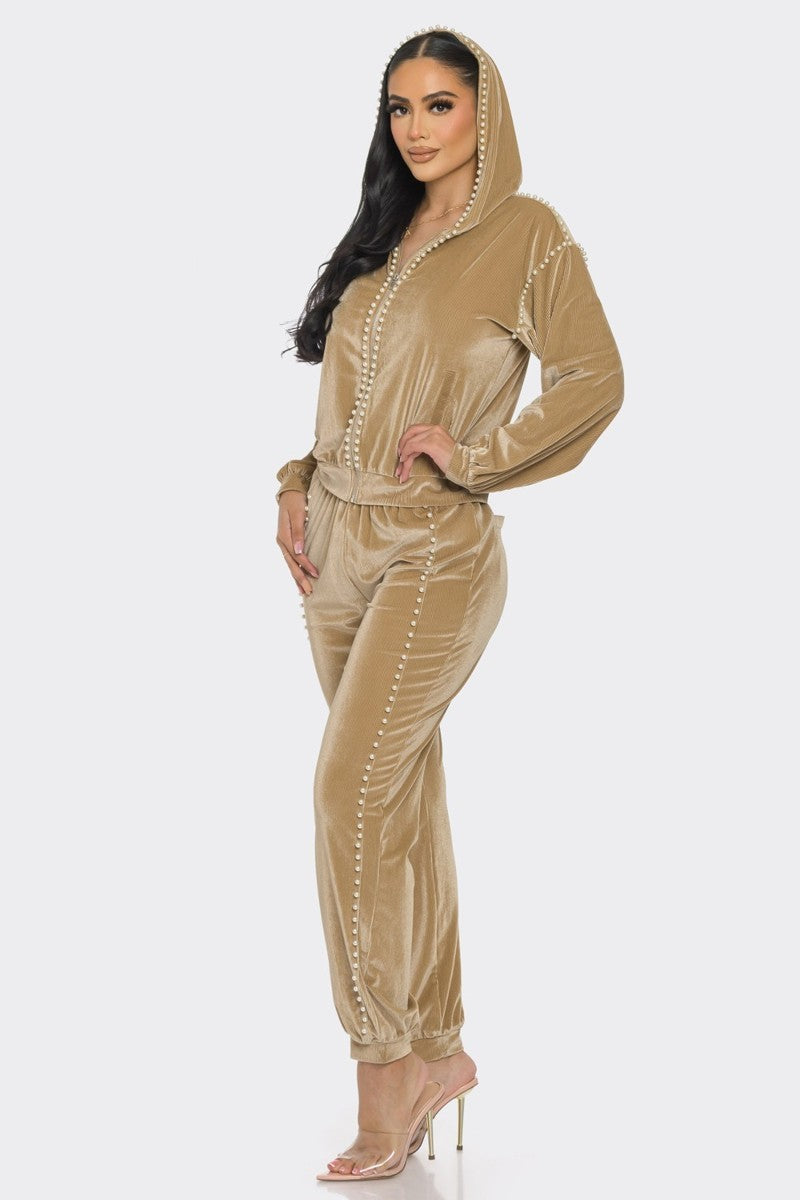 Jogger With Pearls Set - Body By J'ne