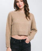 Wool Blend Cropped Sweater Top - Body By J'ne