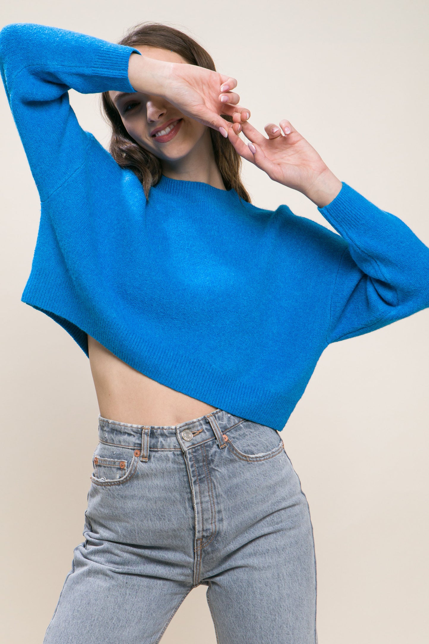 Wool Blend Cropped Sweater Top - Body By J'ne