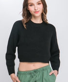 Wool Blend Cropped Sweater Top - Body By J'ne