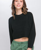 Wool Blend Cropped Sweater Top - Body By J'ne