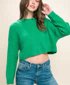 Wool Blend Cropped Sweater Top - Body By J'ne