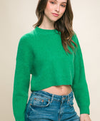 Wool Blend Cropped Sweater Top - Body By J'ne