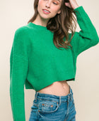 Wool Blend Cropped Sweater Top - Body By J'ne