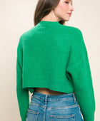 Wool Blend Cropped Sweater Top - Body By J'ne