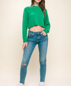 Wool Blend Cropped Sweater Top - Body By J'ne