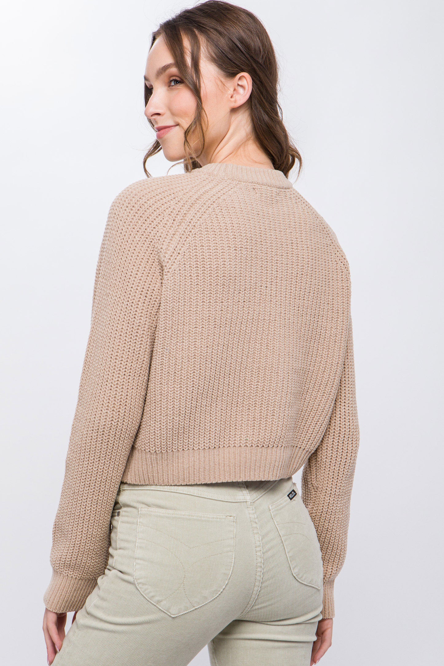 Knit Pullover Sweater With Cold Shoulder Detail - Body By J'ne