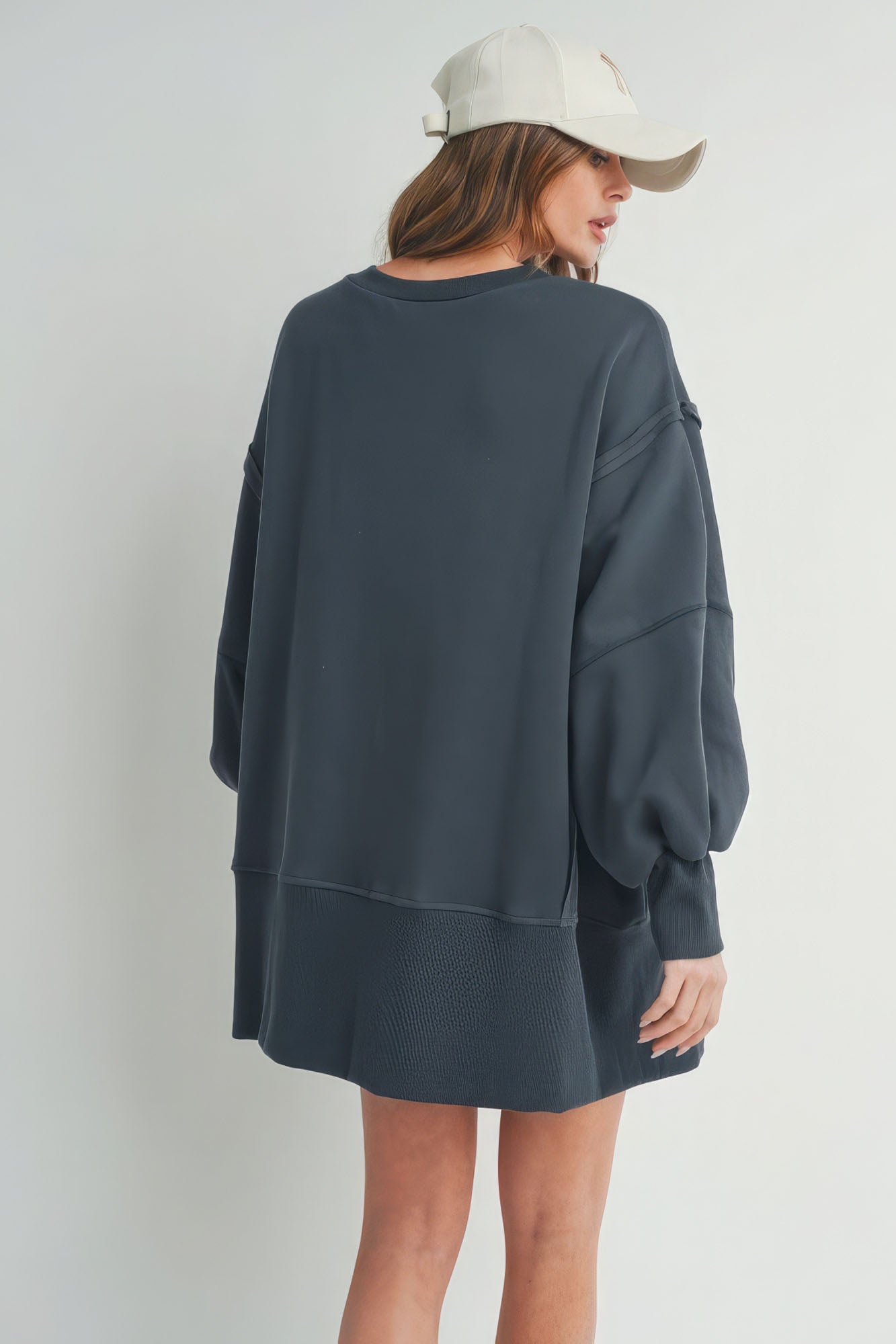Long Sleeve Sweater With Slit - Body By J'ne