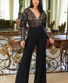 Checker Print Sequin Fashion Jumpsuit - Body By J'ne