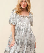 Sequin Babydoll Mini Dress - Body By J'ne