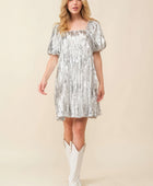 Sequin Babydoll Mini Dress - Body By J'ne