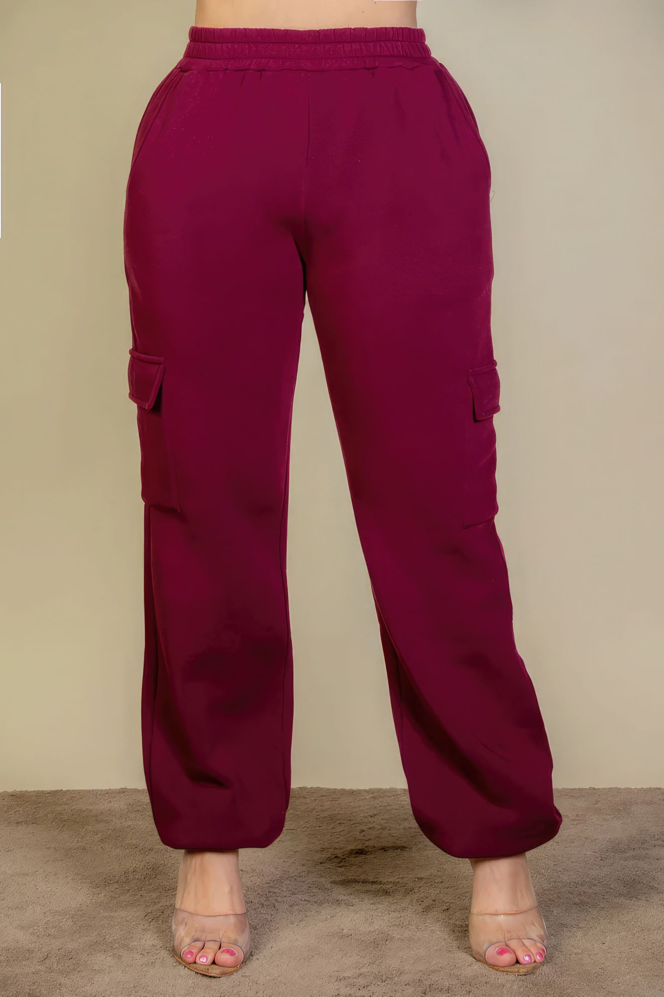 Plus Size Side Pocket Drawstring Waist Sweatpants - Body By J'ne