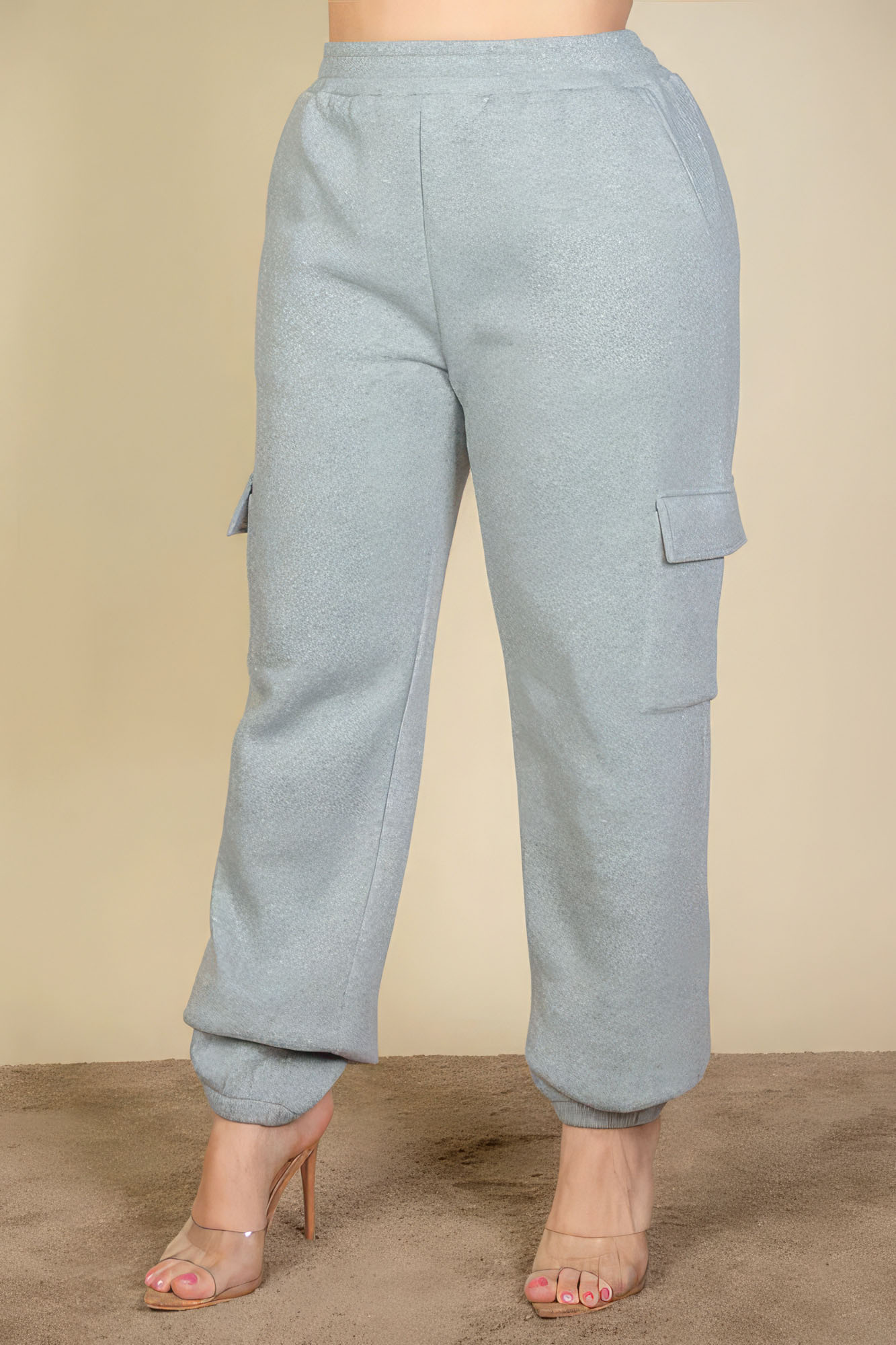 Plus Size Side Pocket Drawstring Waist Sweatpants - Body By J'ne