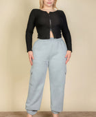 Plus Size Side Pocket Drawstring Waist Sweatpants - Body By J'ne