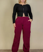 Plus Size Side Pocket Drawstring Waist Sweatpants - Body By J'ne