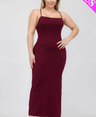 Plus Size Crisscross Back Split Thigh Maxi Dress - Body By J'ne