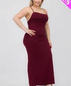 Plus Size Crisscross Back Split Thigh Maxi Dress - Body By J'ne