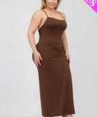 Plus Size Crisscross Back Split Thigh Maxi Dress - Body By J'ne