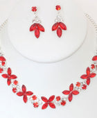 Rhinestone Crystal Necklace And Earring Set - Body By J'ne