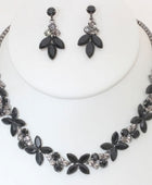 Rhinestone Crystal Necklace And Earring Set - Body By J'ne