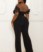 Mesh Off The Shoulder Plus Size Jumpsuit - Body By J'ne