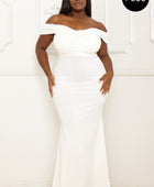 Pearl Bead Off The Shoulder Plus Size Maxi Dress - Body By J'ne