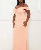 Pearl Bead Off The Shoulder Plus Size Maxi Dress - Body By J'ne