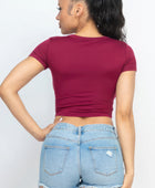 Short Sleeve Roundneck Crop Top - Body By J'ne