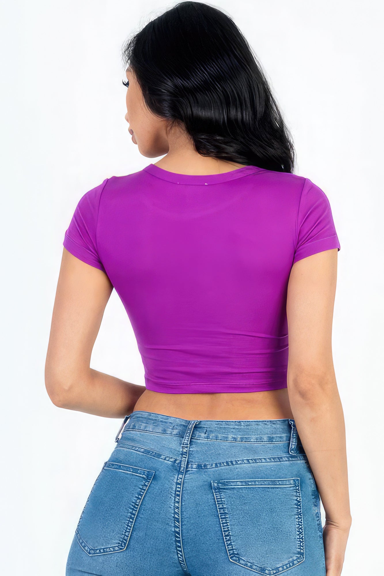 Short Sleeve Roundneck Crop Top - Body By J'ne