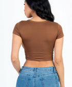 Short Sleeve Roundneck Crop Top - Body By J'ne