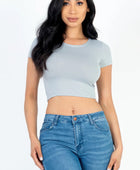 Short Sleeve Roundneck Crop Top - Body By J'ne