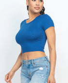 Short Sleeve Roundneck Crop Top - Body By J'ne