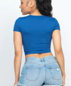 Short Sleeve Roundneck Crop Top - Body By J'ne