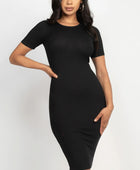 Ribbed Bodycon Midi Dress - Body By J'ne