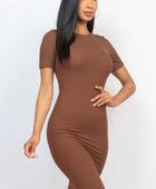 Ribbed Bodycon Midi Dress - Body By J'ne