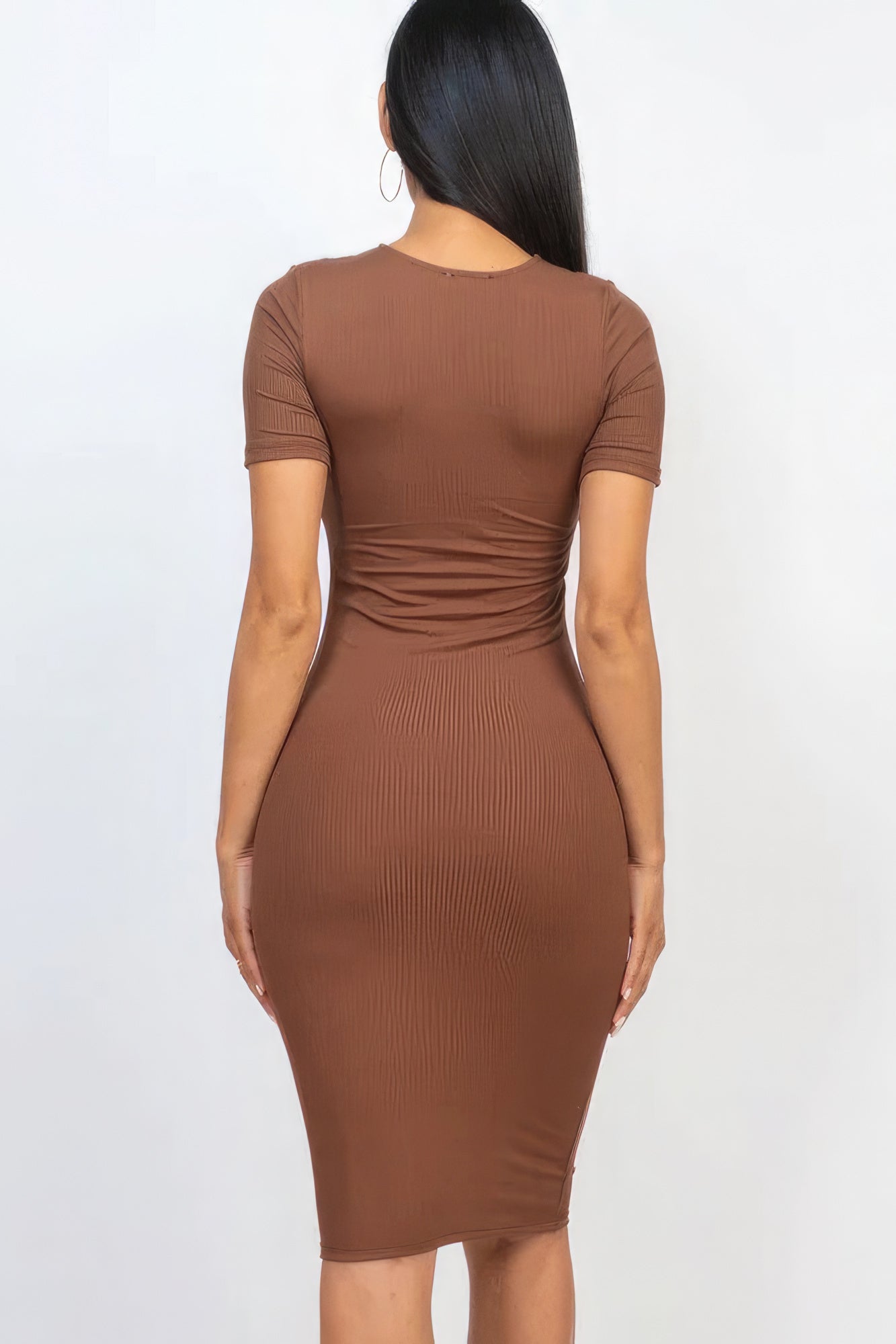 Ribbed Bodycon Midi Dress - Body By J'ne