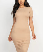 Ribbed Bodycon Midi Dress - Body By J'ne