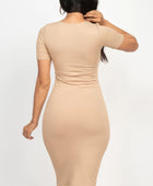 Ribbed Bodycon Midi Dress - Body By J'ne