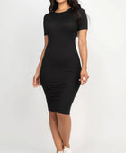 Ribbed Bodycon Midi Dress - Body By J'ne