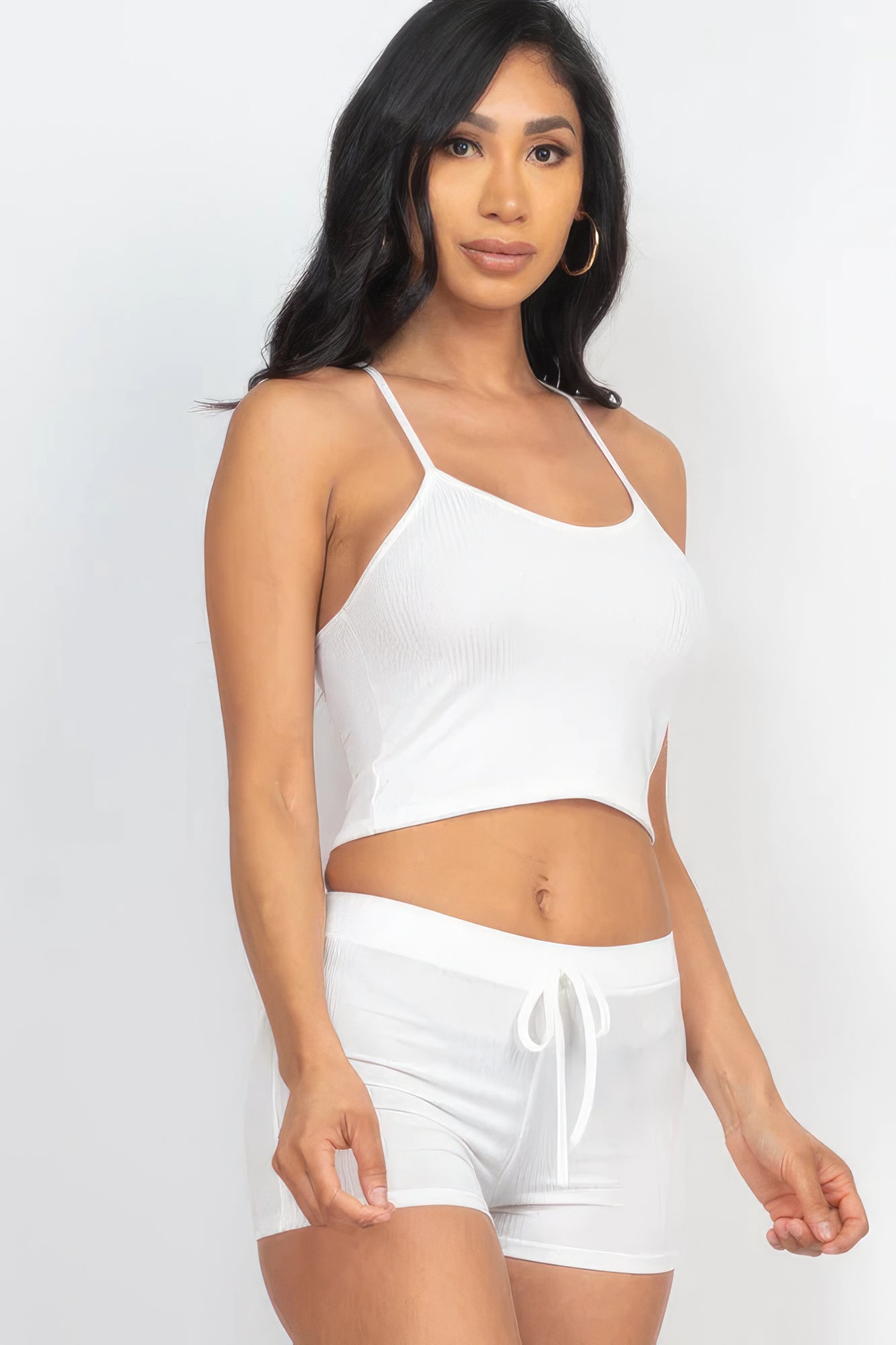Ribbed Crop Cami Top & Shorts Set - Body By J'ne