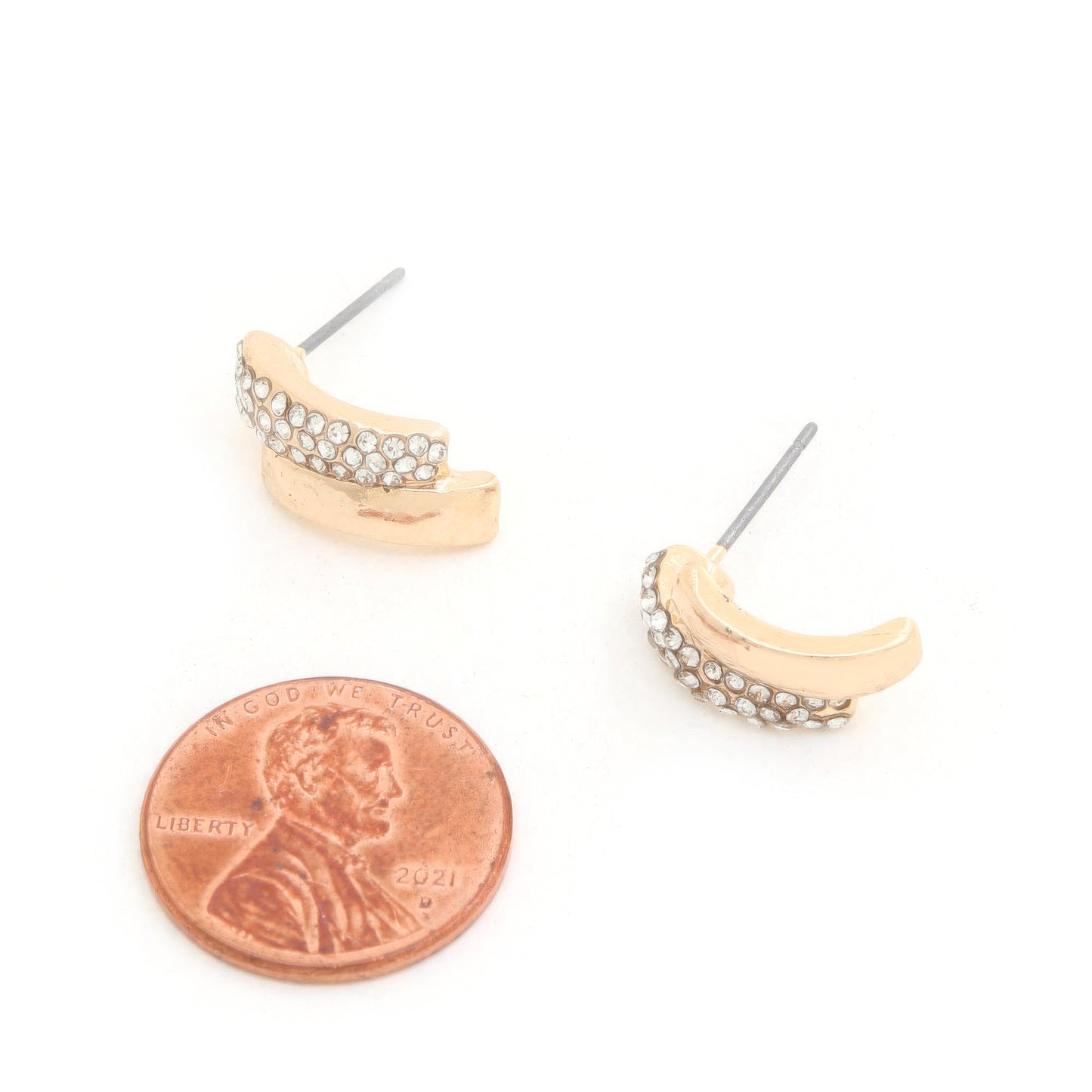 Rhinestone Metal Bar Earring - Body By J'ne