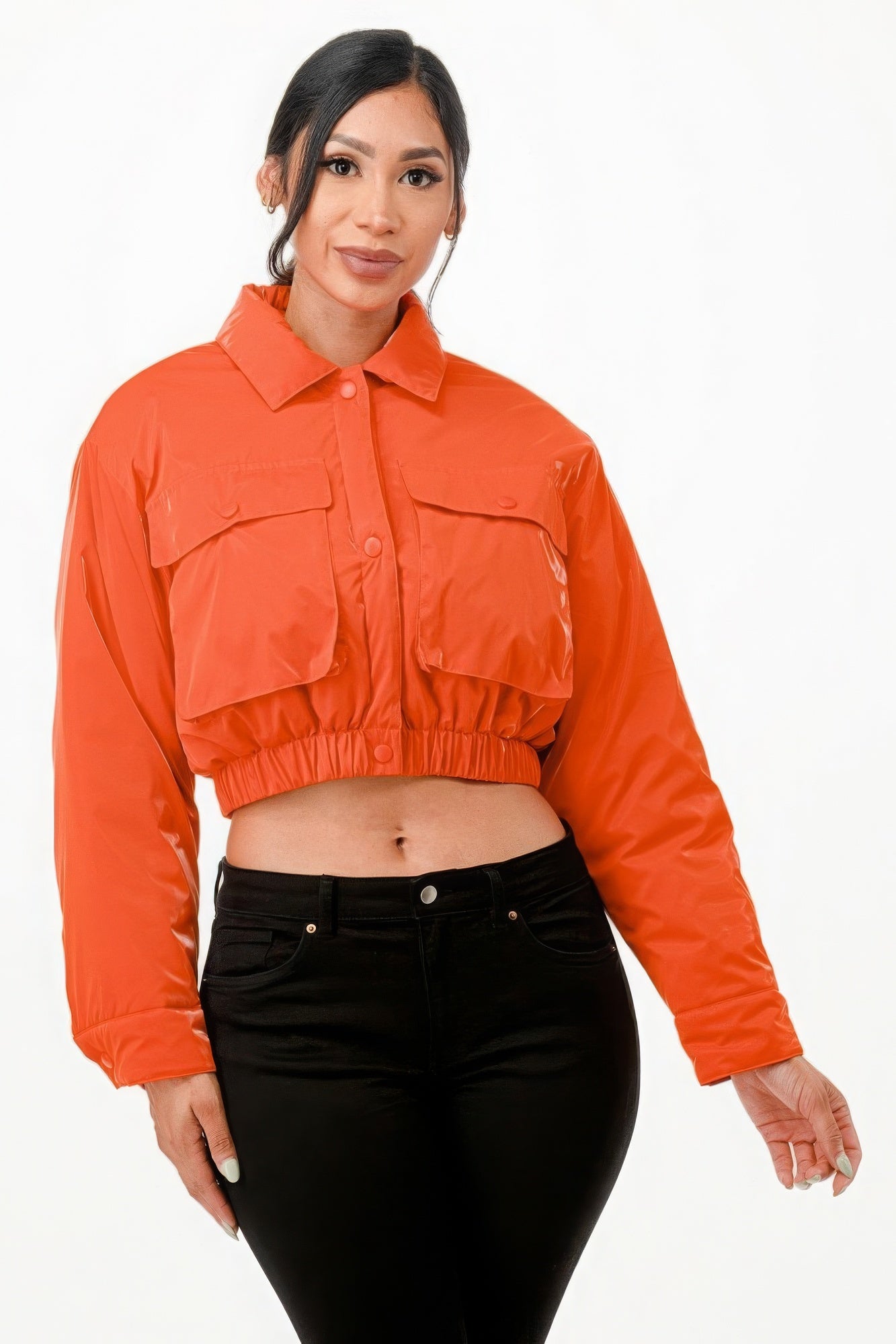 Shiny Puffer Bomber Jacket - Body By J'ne