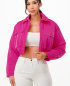 Shiny Puffer Bomber Jacket - Body By J'ne