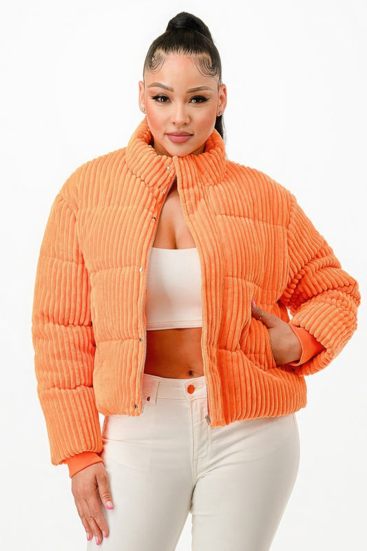 Corduroy Puffer Jacket - Body By J'ne