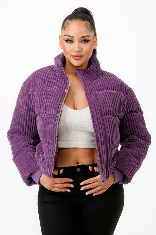 Corduroy Puffer Jacket - Body By J'ne