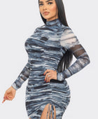 Print Mesh Mini Dress - Body By J'ne