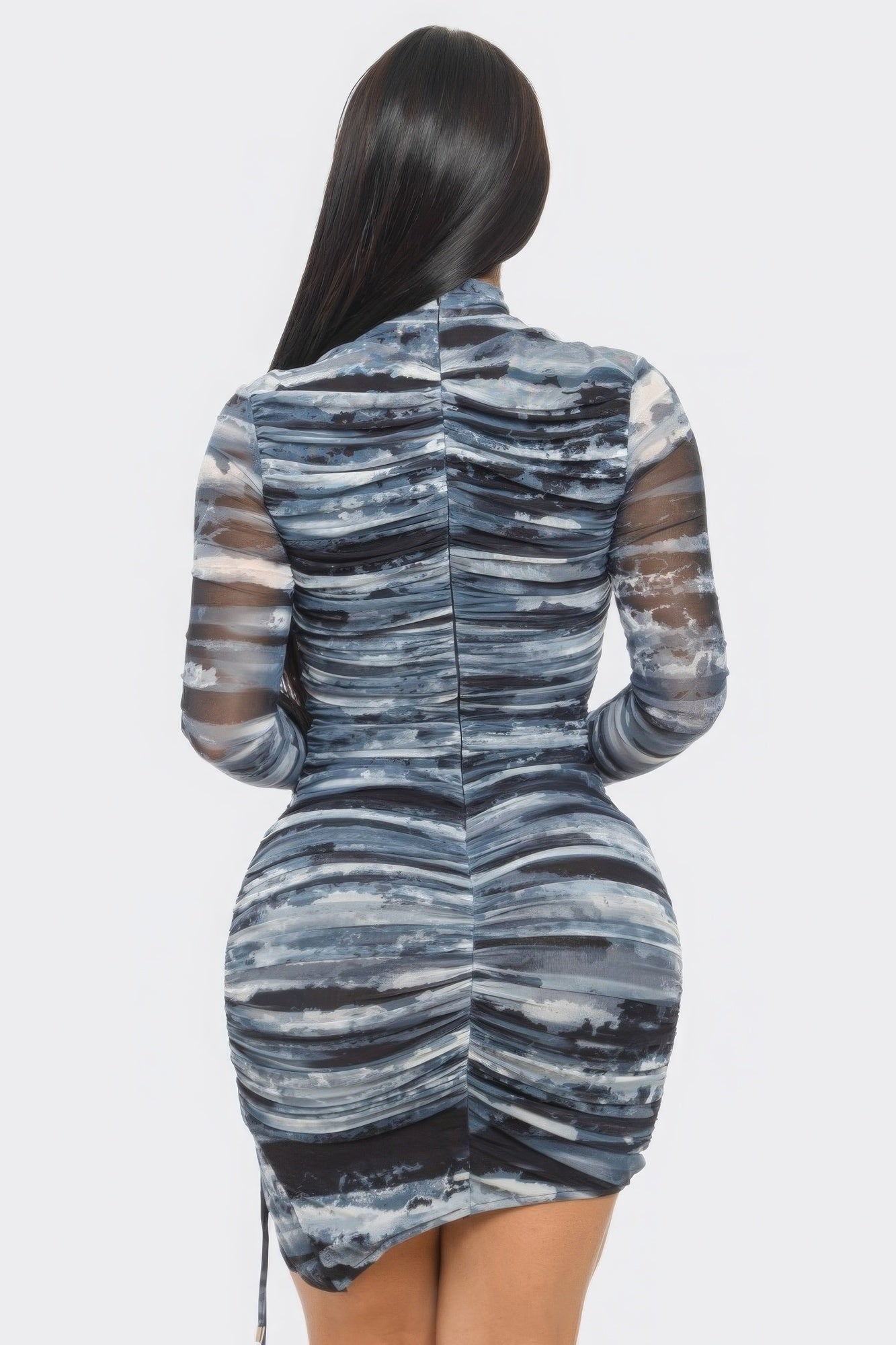 Print Mesh Mini Dress - Body By J'ne